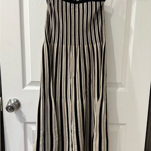 Black and White Striped Dress